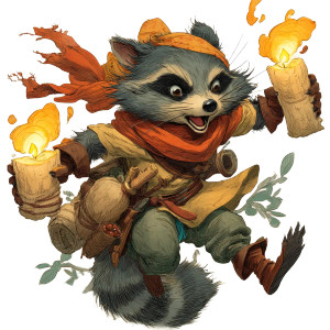 Raccoon Rogue Candles Vinyl Car Decal Sticker – Waterproof & UV-Resistant 8"