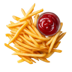 French Fries Plate Vinyl Car Decal Sticker – Waterproof & UV-Resistant 8"