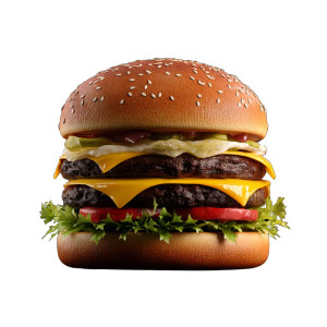Minimalistic 3D Burger Vinyl Car Decal Sticker – Waterproof & UV-Resistant 8"
