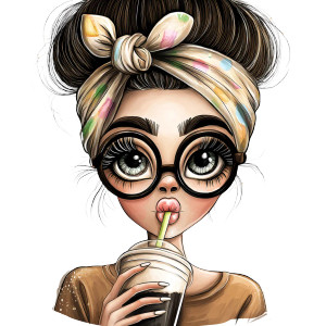 Abstract Girl Art Vinyl Car Decal Sticker – Waterproof & UV-Resistant 8"