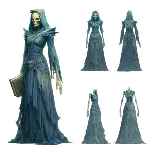 Dark Fantasy Necromancer V3 Vinyl Car Decal Sticker – Waterproof & UV-Resistant 8"