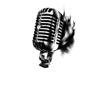 Vintage Microphone Vinyl Car Decal Sticker – Waterproof & UV-Resistant 8"