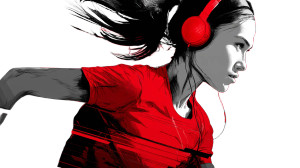 Dynamic Runner Illustration Vinyl Car Decal Sticker – Waterproof & UV-Resistant 8"