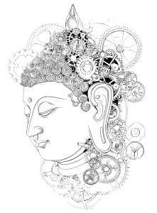 Steampunk Buddha Head Vinyl Car Decal Sticker – Waterproof & UV-Resistant 8" Steampunk Buddha Head Vinyl Car Decal Sticker – Waterproof & UV-Resistant 8"