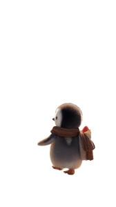 Penguin With Crepe Vinyl Car Decal Sticker – Waterproof & UV-Resistant 8"