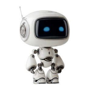 Cute Cartoon Robot V2 Vinyl Car Decal Sticker – Waterproof & UV-Resistant 8"