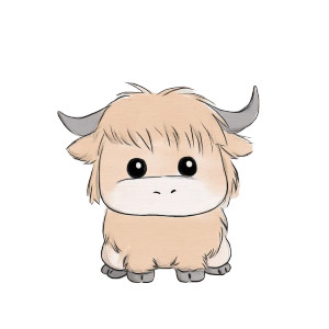 Chibi Highland Cow Vinyl Car Decal Sticker – Waterproof & UV-Resistant 8" Chibi Highland Cow Vinyl Car Decal Sticker – Waterproof & UV-Resistant 8"