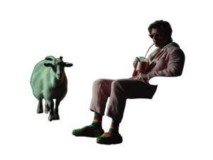 Brad Pitt In Pajamas Vinyl Car Decal Sticker – Waterproof & UV-Resistant 8"