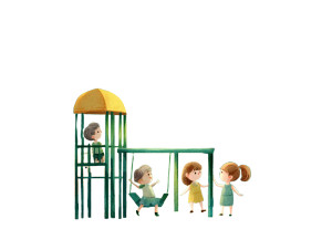 Playful Kids Playground Vinyl Car Decal Sticker – Waterproof & UV-Resistant 8"