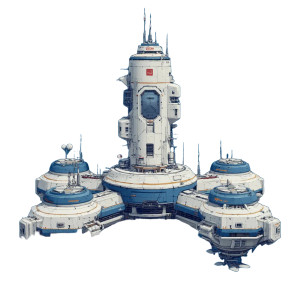 Federation Space Outpost Vinyl Car Decal Sticker – Waterproof & UV-Resistant 8"