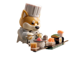 Shiba Inu Chef Vinyl Car Decal Sticker – Waterproof & UV-Resistant 8"