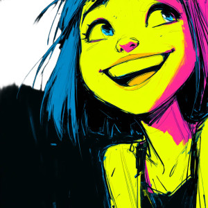 Futuristic Nft Girl Vinyl Car Decal Sticker – Waterproof & UV-Resistant 8"