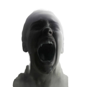 Ghostly Face Anguish Vinyl Car Decal Sticker – Waterproof & UV-Resistant 8"