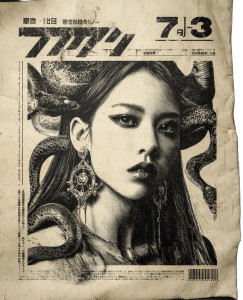 Mysterious Horned Woman Vinyl Car Decal Sticker – Waterproof & UV-Resistant 8"