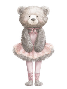 Adorable Bear Girl Vinyl Car Decal Sticker – Waterproof & UV-Resistant 8"
