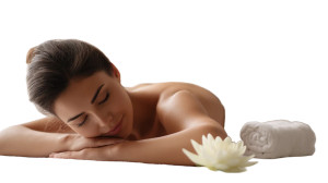 Peaceful Spa Scene Vinyl Car Decal Sticker – Waterproof & UV-Resistant 8"