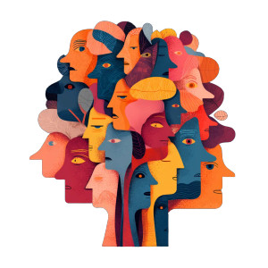 Emotional Brain Illustration Vinyl Car Decal Sticker – Waterproof & UV-Resistant 8"