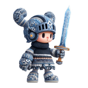 Tiny Ice Warrior Vinyl Car Decal Sticker – Waterproof & UV-Resistant 8"