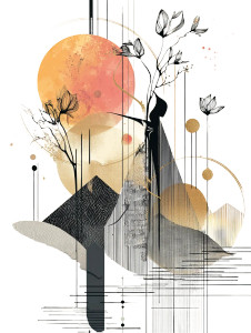 Harmony In Bloom Vinyl Car Decal Sticker – Waterproof & UV-Resistant 8"