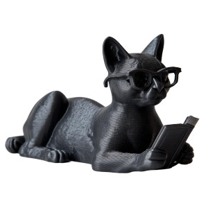 Intellectual Cat Figurine Vinyl Car Decal Sticker – Waterproof & UV-Resistant 8"