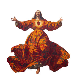 Sacred Heart Angel Vinyl Car Decal Sticker – Waterproof & UV-Resistant 8"