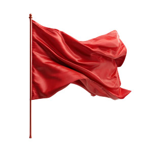 Red Flag Vinyl Car Decal Sticker – Waterproof & UV-Resistant 8"