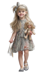 Futuristic Fashion Child Vinyl Car Decal Sticker – Waterproof & UV-Resistant 