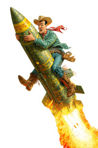 Nuclear Cowboy Vinyl Car Decal Sticker – Waterproof & UV-Resistant 