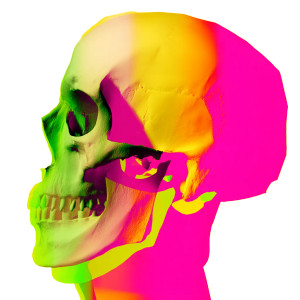 Fractal Glitch Skull Vinyl Car Decal Sticker – Waterproof & UV-Resistant 