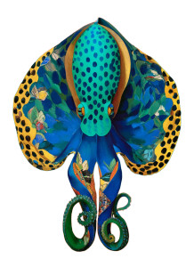 Minimalist Octopus Vinyl Car Decal Sticker – Waterproof & UV-Resistant 8"