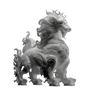 3D Qilin Rendering Vinyl Car Decal Sticker – Waterproof & UV-Resistant 8"