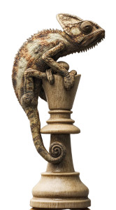 Chameleon On Chess Vinyl Car Decal Sticker – Waterproof & UV-Resistant 8"