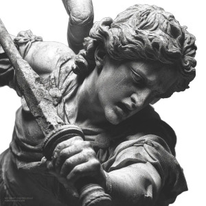 Archangel Michael Statue V2 Vinyl Car Decal Sticker – Waterproof & UV-Resistant 8"