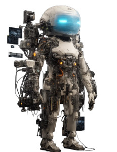 Futuristic Robot Armor Vinyl Car Decal Sticker – Waterproof & UV-Resistant 8"