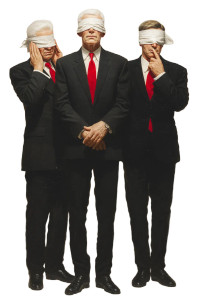 Blindfolded Politicians Portrait Vinyl Car Decal Sticker – Waterproof & UV-Resistant 8" Blindfolded Politicians Portrait Vinyl Car Decal Sticker – Waterproof & UV-Resistant 8"