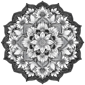 Mandala Coloring Page Vinyl Car Decal Sticker – Waterproof & UV-Resistant 8"