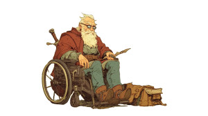 Wheelchair Wizard Vinyl Car Decal Sticker – Waterproof & UV-Resistant 8" Wheelchair Wizard Vinyl Car Decal Sticker – Waterproof & UV-Resistant 8"