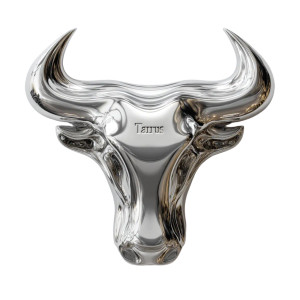 Liquid Metal Taurus Vinyl Car Decal Sticker – Waterproof & UV-Resistant 8"