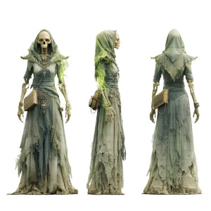 Dark Fantasy Necromancer V4 Vinyl Car Decal Sticker – Waterproof & UV-Resistant 8"