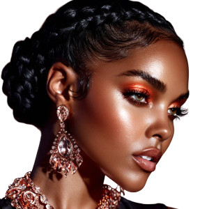 Glamorous Black Woman V2 Vinyl Car Decal Sticker – Waterproof & UV-Resistant 8"