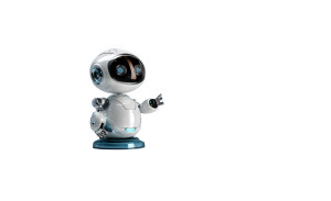 Adorable Commentating Robot Vinyl Car Decal Sticker – Waterproof & UV-Resistant 8"