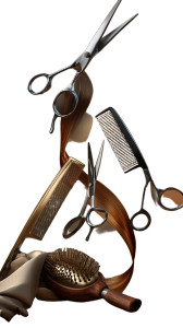 Floating Hair Tools Vinyl Car Decal Sticker – Waterproof & UV-Resistant 8"