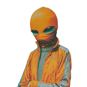 Alien In Tracksuit Vinyl Car Decal Sticker – Waterproof & UV-Resistant 8"