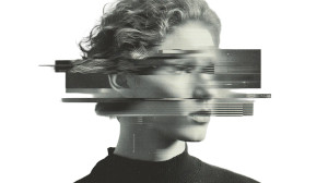 Glitch Portrait Vinyl Car Decal Sticker – Waterproof & UV-Resistant 8"