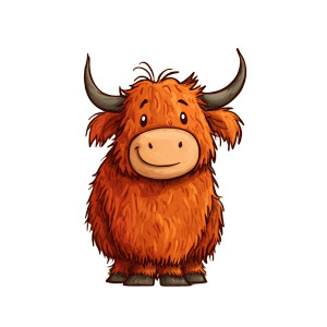Cute Highland Cow V3 Vinyl Car Decal Sticker – Waterproof & UV-Resistant 8"
