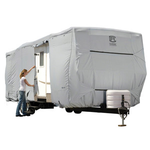 Ultimate Protection Travel Trailer Cover | PermaPRO | Fits 38-40FT | Water Repellent/All Weather | Gray, Ripstop Polyester | With Storage Bag Ultimate Protection Travel Trailer Cover | PermaPRO | Fits 38-40FT | Water Repellent/All Weather | Gray, Ripstop Polyester | With Storage Bag