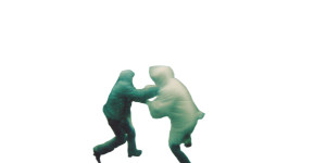 Nighttime Altercation Vinyl Car Decal Sticker – Waterproof & UV-Resistant 8"