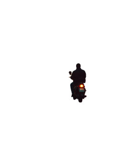 Urban Motorbike Dusk Vinyl Car Decal Sticker – Waterproof & UV-Resistant 8"