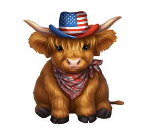 Patriotic Highland Cow Vinyl Car Decal Sticker – Waterproof & UV-Resistant 8" Patriotic Highland Cow Vinyl Car Decal Sticker – Waterproof & UV-Resistant 8"