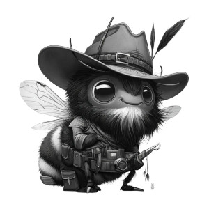 Cowboy Bee Vinyl Car Decal Sticker – Waterproof & UV-Resistant 8" Cowboy Bee Vinyl Car Decal Sticker – Waterproof & UV-Resistant 8"